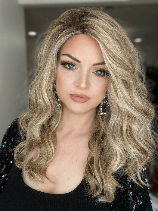 Blonde human 2024 lace front wig wow factor