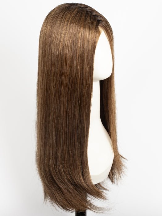 SS8/29 SHADED HAZELNUT | Rich Medium Brown Evenly Blended with Ginger Blonde Highlights with dark roots