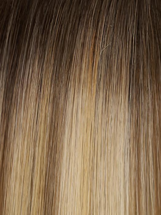 12FS8 SHADED PRALINE | Light Gold Brown, Light Natural Gold Blonde & Pale Natural Gold-Blonde Blend, Shaded with Medium Brown