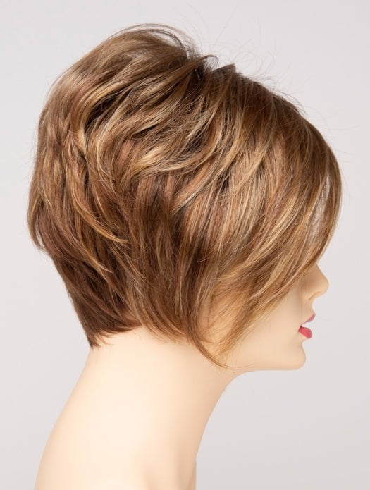 GOLDEN-NUTMEG | Medium Brown roots with overall Warm Cinnamon base and Golden Blonde highlights