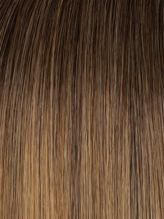 24B18S8 SHADED MOCHA | Medium Natural Ash Blonde & Light Natural Gold Blonde Blend, Shaded with Medium Brown