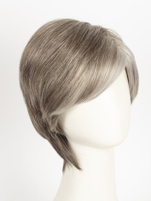 SANDY-SILVER | Medium Brown Transitionally Blending to Silver and Dramatic Silver Bangs