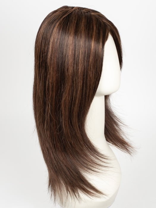 FS4/33/30A MIDNIGHT COCOA | Dark Brown, Medium Red, Medium Natural Red Blonde/Brown Blend with Medium Natural Red Blonde/Brown Blend Bold Highlights