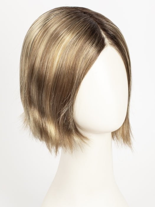 RH12/26RT4 | Light Brown with Fine Golden Blonde Highlights And Dark Roots