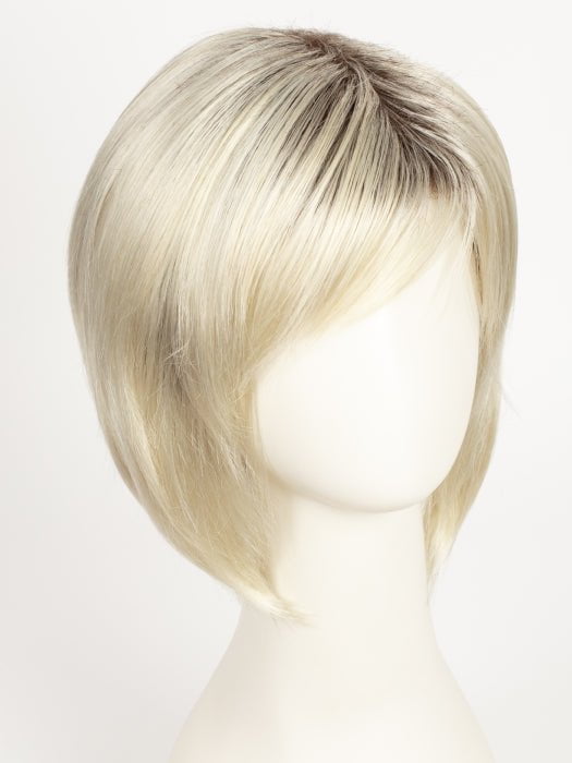 SEASHELL-BLONDE-R | Cool White Blonde and Creamy White Tones with Soft Brown Roots