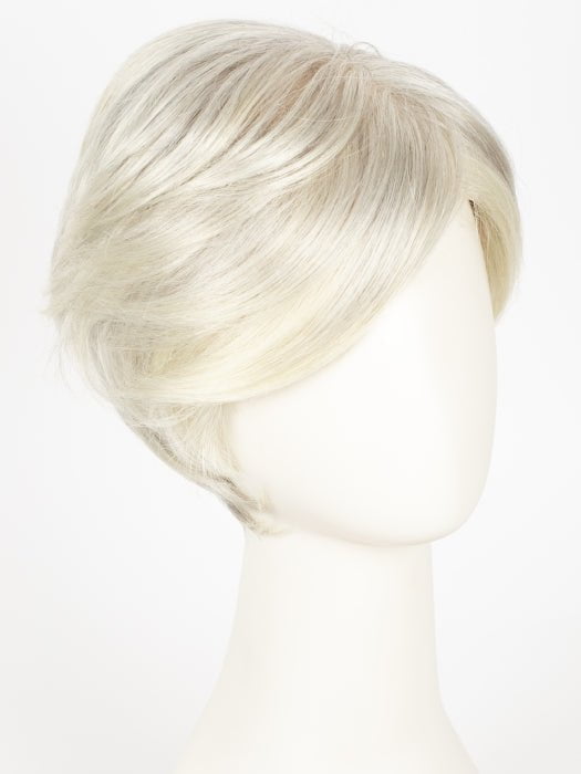 CHAMPAGNE-SILVER | Platinum Blonde and Light Grey Blended with Soft, Light Blonde at the face line