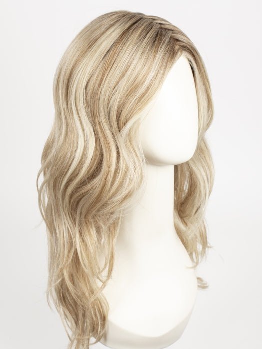 GF19-23SS BISCUIT | Light Ash Blonde Evenly Blended with Cool Platinum Blonde with Dark Roots