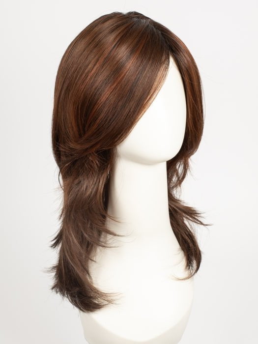 AUBURN ROOTED 33.130.4 | Dark Auburn, Deep Copper Brown, and Darkest Brown Blend with Shaded Roots