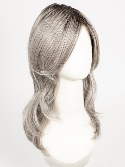 STONEGREY ROOTED 58.51.56 | Grey with Black/Dark Brown and Lightest Blonde Blend with Shaded Roots