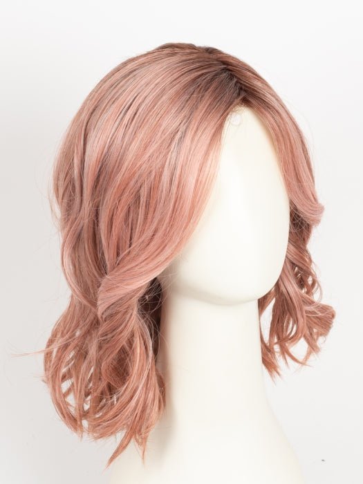 WATERMELON-R | Rich Pastel Pink Base with Subtle Soft Reddish Tone and Soft Dark Brown Roots