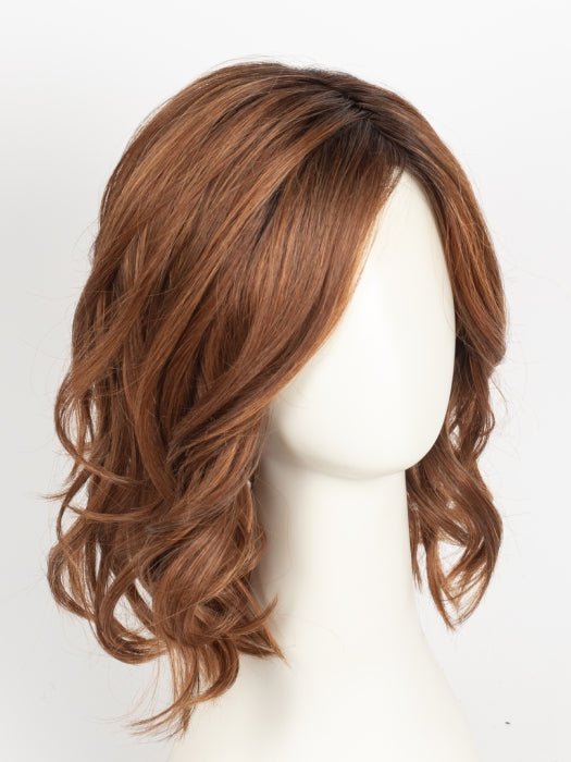 SHADED-AMBER | Coppery Blonde and Red Blend with Dark Amber Brown Roots