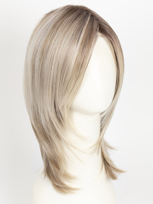 MILKSHAKE BLONDE R | A mixture of Light Sandy Brown, Highlighted with Light Ash Blonde with a Hint of Light Platinum Blonde with a Medium Root Color