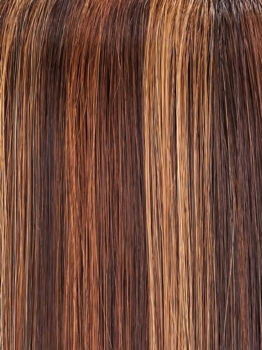 FS6/30/27 TOFFEE TRUFFLE | Brown, Medium Red-Gold, Medium Red-Gold Blonde Blend with Medium Red Gold Blonde Bold Highlights