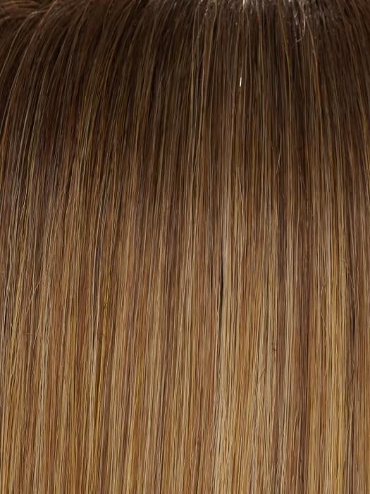 14/26S10 SHADED PRALINES N' CREAM | Light Gold Blonde & Medium Red-Gold Blonde Blend, Shaded with Light Brown