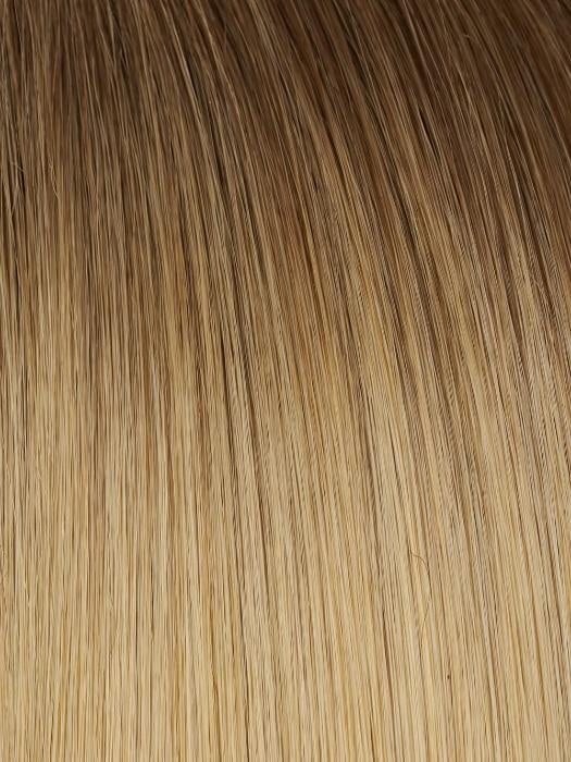 24B613S12 SHADED BUTTER POPCORN | Medium Natural Ash Blonde & Pale Natural Gold Blonde Blend and Tipped, Shaded with Light Gold Brown