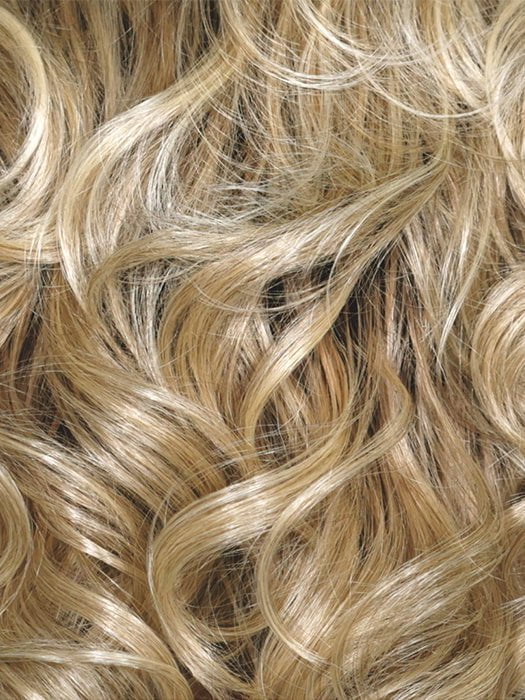 BEIGE LINEN BLONDE R | Neutral Beige Blonde mixed with Medium and Dark Blonde, Highlighted using Ash Blonde with Medium Brown Root color