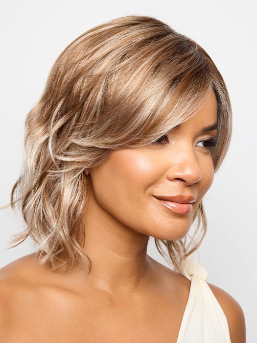 BRIAR by Noriko in MELTED CINNAMON | Medium-Brown Root with a Cinnamon Blond Base with Icy Blond Ends