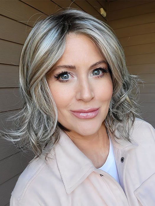 Natalie Gray @vanish.into.thin.hair wears BRIAR by NORIKO in FROSTED MUSHROOM R | Neutral Dark-Brown base, highlighted with soft Golden Brown and soft White