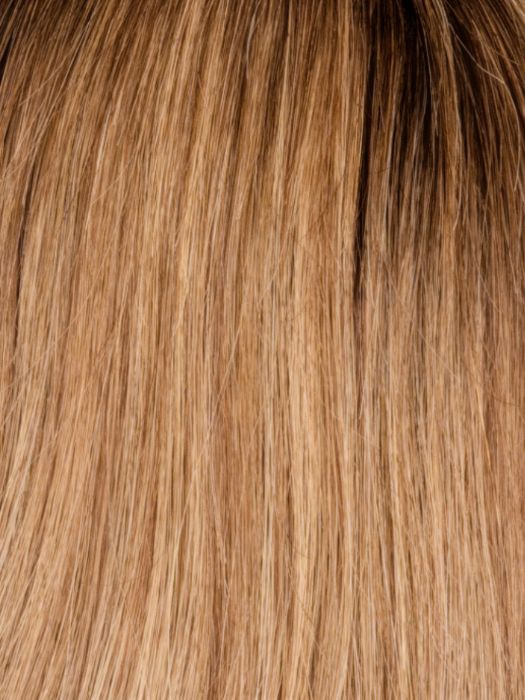 HIGHLIGHTED-BROWN-ROOT | Medium Brown Base with a combination of Light Cool Blond and Dark Warm Blond Highlights.