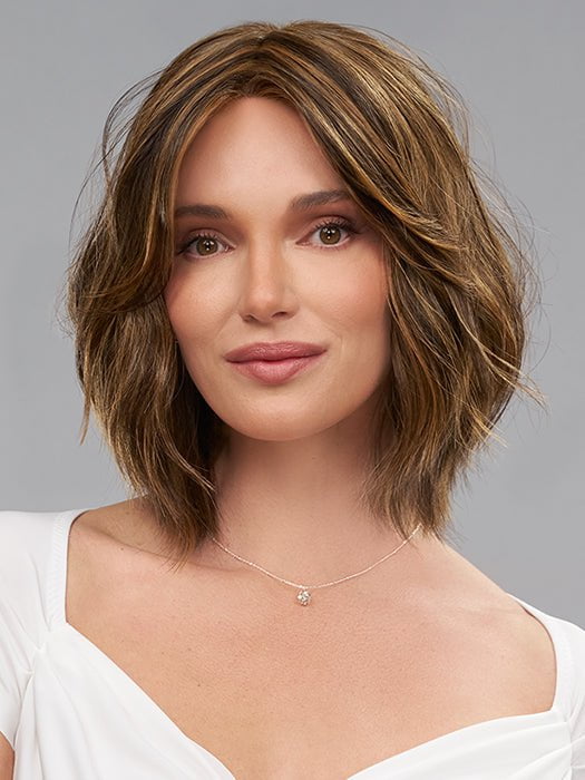 HOLLIE by Jon Renau in FS6/30/27 TOFFEE TRUFFLE | Brown, Medium Red-Gold, Medium Red-Gold Blonde Blend with Medium Red Gold Blonde Bold Highlights
