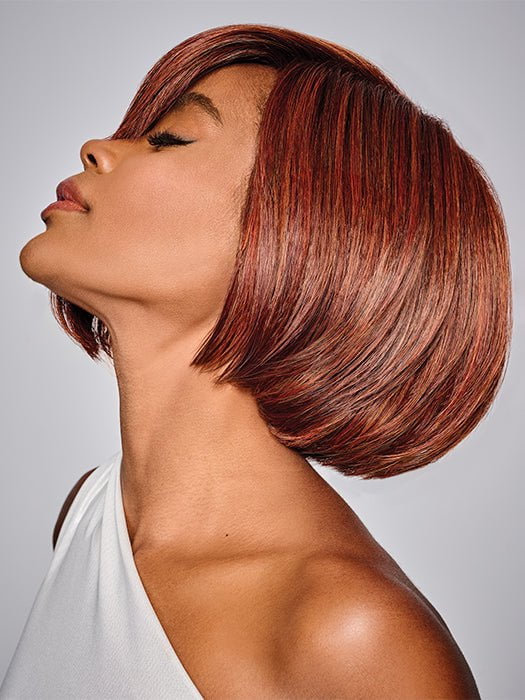 A chic, geometric bob that extends past the chin