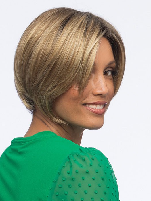 Expertly cut into angled layers, the perfectly shaped back adds volume