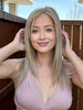 Steph @wigswithsteph wearing SHOW STOPPER by RAQUEL WELCH WIGS in color RL19/23 BISCUIT | Light Ash Blonde Evenly Blended with Cool Platinum Blonde