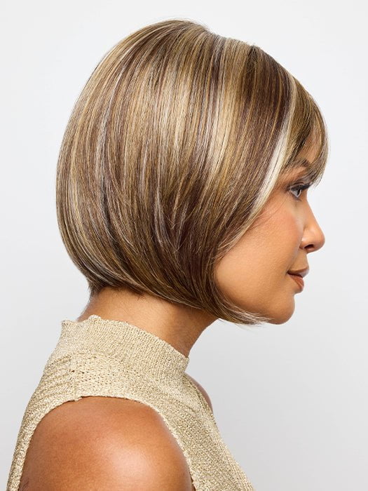 SPARKLING MOCHA R | Neutral Dark-Brown Base featuring Silvery White and Golden Blond Highlights