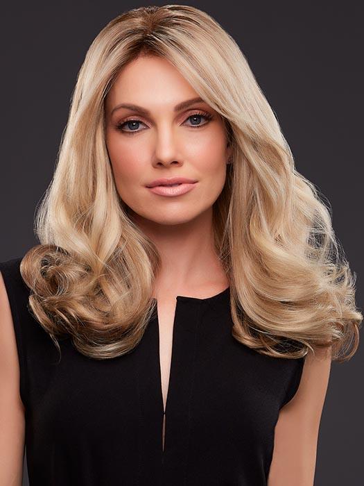 ANGIE by JON RENAU in 12FS8 | Light Gold Brown, Light Natural Gold Blonde and Pale Natural Gold-Blonde Blend, Shaded with Medium Brown