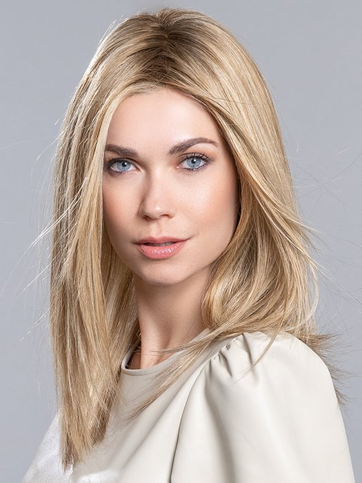 DREAM by Ellen Wille in SANDY BLONDE ROOTED 22.16.25 | Light Neutral Blonde, Medium Blonde, and Lightest Golden Blonde blend with dark shaded roots PPC MAIN IMAGE FB MAIN IMAGE