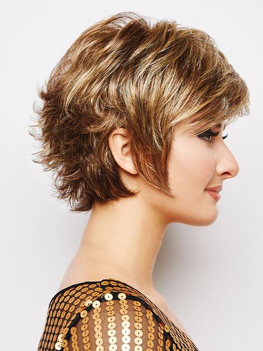 GABOR Wig Pixie Light Brown w Gold Highlights on sale Basic Cap Synthetic NEW w TAGS