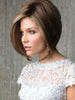 Classic a-line bob with a long fringe and tapered nape. | Color: Honey Wheat R- Light Brown base with Honey Blonde highlights and a Dark Brown Root. PPC MAIN IMAGE FB MAIN IMAGE